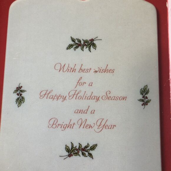 Vintage Christmastime Nikko Serving Ceramic Snack Cheese Board 9" x 5-3/4" Japan - Picture 3 of 8